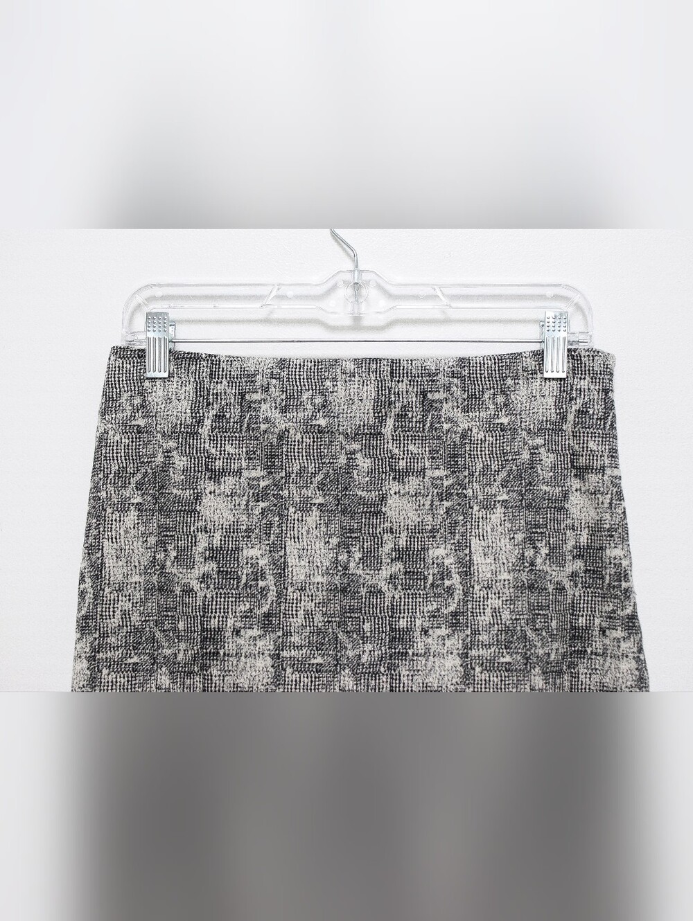 MM Lafleur Noho Pencil Skirt Crackle Black Ivory Knee Length Sz 4 Office Capsule - Picture 5 of 10